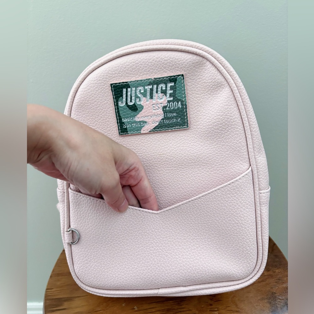 Girls Pink Justice Mini Backpack/Bag